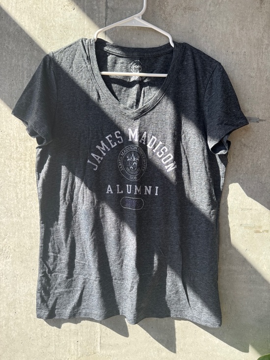 Gear For Sports Tops - Gear For Sports Charcoal V-Neck 'James Madison Alumni' Tee